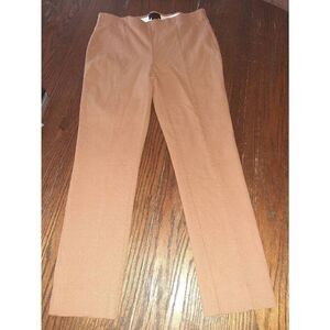 Size 10 Eric Brown Brown Elastic Waist Stretchy Pull On Mid Rise Casual Pants